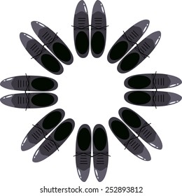 grey glossy  stylish shoes vector