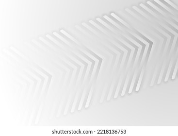 Graue glänzende technische Pfeile abstrakter minimaler Hintergrund. Vektordesign