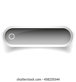 Grey glossy web bar button vector