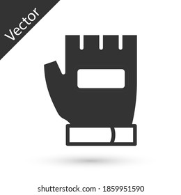 Grey Gloves icon isolated on white background. Extreme sport. Sport equipment. Vector.