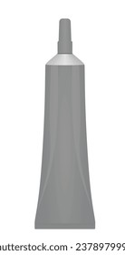 Grey glue bottle pack. vector