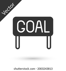 Grey Goal soccer football icon isolated on white background.  Vector