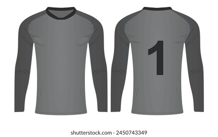 Grey goalkeeper shirt. vector illustration