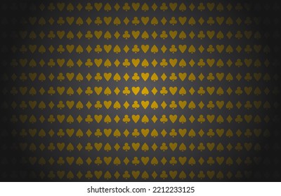 Grey gold pattern fabric. Casino poker table vector background.