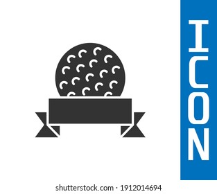 Grey Golf ball icon isolated on white background.  Vector