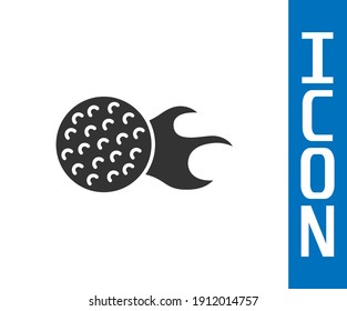 Grey Golf ball icon isolated on white background.  Vector