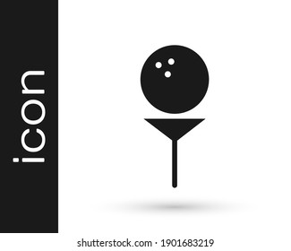 Balón de golf gris en el icono aislado en el fondo blanco.  Ilustración vectorial