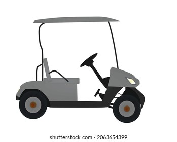 Grey golf car. vector illustration