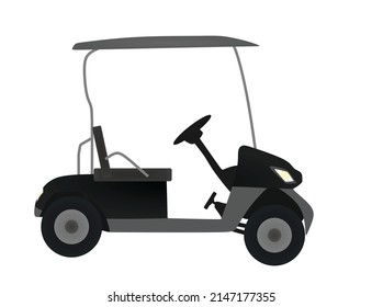 Grey golf car. vector illustration