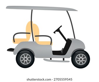 Carro de golfe cinzento. ilustração vetorial	