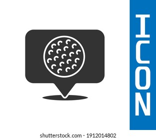 Grey Golf label icon isolated on white background.  Vector