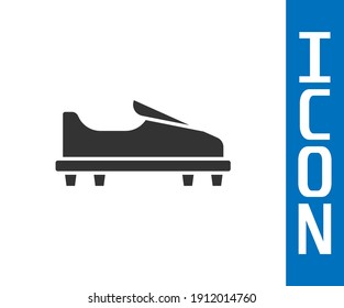 Grey Golf shoe icon isolated on white background. Sport equipment. Sports uniform.  Vector