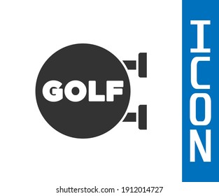 Grey Golf sport club icon isolated on white background.  Vector