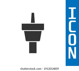 Grey Golf tee icon isolated on white background.  Vector