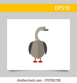 Grey goose flat icon