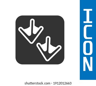 Grey Goose paw footprint icon isolated on white background.  Vector