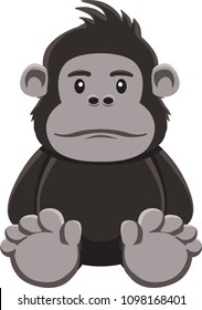 grey gorilla vector