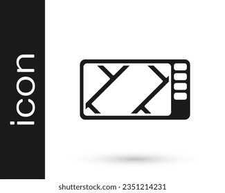 Grey Gps device with map icon isolated on white background.  Vector Illustration