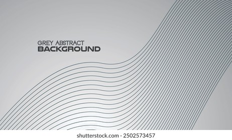 Grey gradient abstract background with curve line