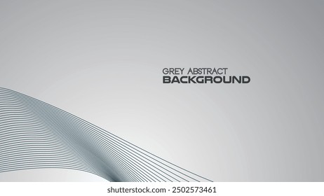 Grey gradient abstract background with curve line