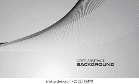 Grey gradient abstract background with curve line