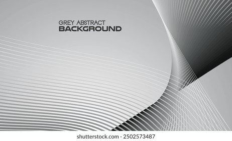 Grey gradient abstract background with curve line