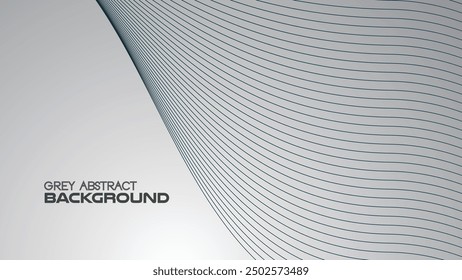 Grey gradient abstract background with curve line