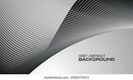 Fondo abstracto de gradiente gris con línea curva