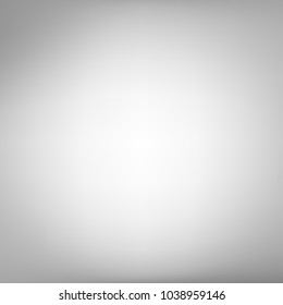 Grey gradient abstract background with white empty soft space in middle of vector illustration.
