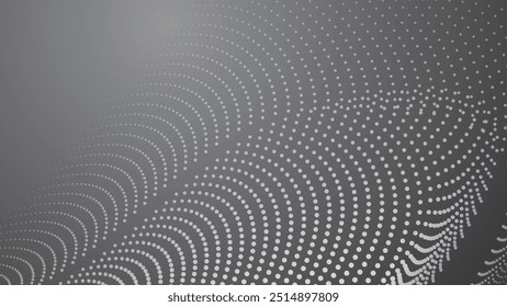 Grey gradient abstract with haftone background vector image