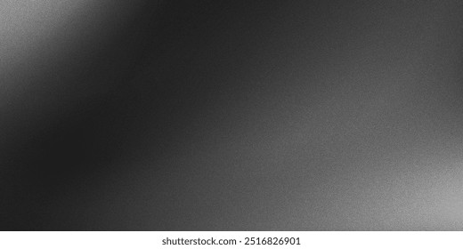 Grey gradient background, abstract black and white grain gradation texture, vector noise texture abstract background