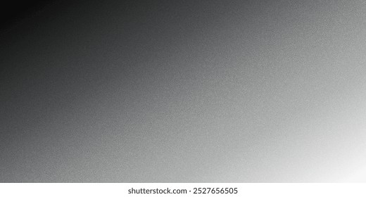 Grey gradient background, abstract black and white grain gradation texture, vector noise texture abstract background