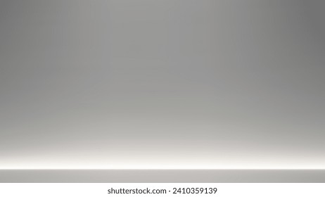 Grey gradient background vector. White gradient studio illustration. Elegant wall with smooth gradient.