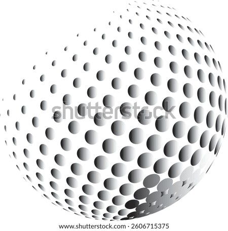 Grey Gradient Dots Globe Icon Logo