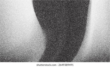 Fundo de ruído de gradiente cinza com efeito de grunge de prata e sobreposição de padrão granulado. Projeto escuro abstrato para luz suave Estética ou Posters Retro. Textura de ponto de meio-tom com faísca de areia e Su