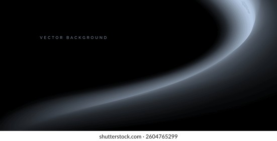 Grey gradient on dark background. You use can banner, brochre, presentation. Vector illustration
