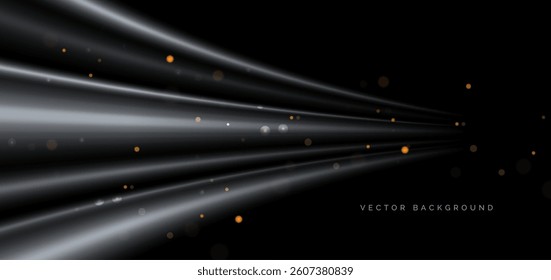 Grey gradient on dark background. You use can banner, brochre, presentation. Vector illustration