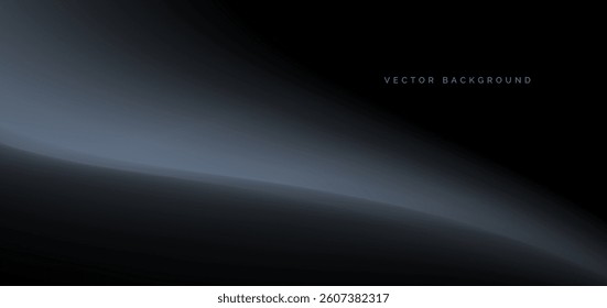 Grey gradient on dark background. You use can banner, brochre, presentation. Vector illustration