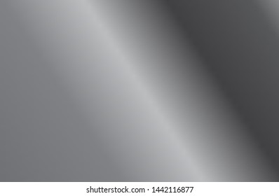 Grey gradient vector background. Abstract silver wallpaper texture. Metallic illustration style. Template for website design and social media advertising.