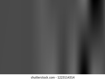 Grey gradient. White and black vector foil backdrop. Light silver, gray vector blurry monochrome texture.  Soft background. Abstract background. Business cover. Futuristic black banner.