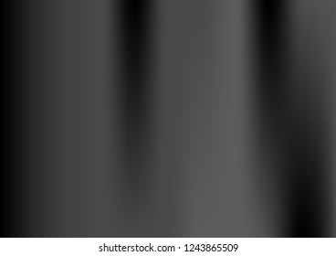 Grey gradient. White and black vector foil backdrop. Light silver, gray vector blurry monochrome texture.  Trendy cover design. Diamond surface business placard background. Cool soft brochure.