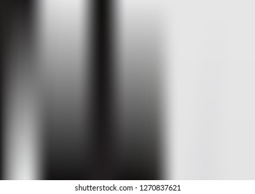 Grey gradient. White and black vector foil backdrop. Light silver, gray vector blurry monochrome texture.  Soft background. Abstract background. Business cover. Futuristic black banner.