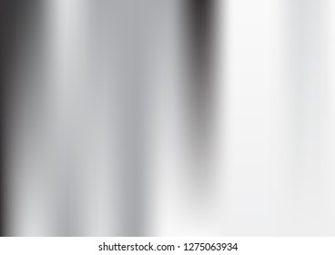 Grey gradient. White and black vector foil backdrop. Light silver, gray vector blurry monochrome texture.  Trendy cover design. Diamond surface business placard background. Cool soft color.