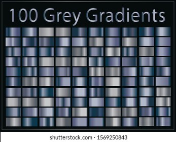 Grey gradients set with simple background
