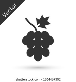 Grey Grape fruit icon isolated on white background. Vector.