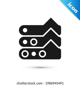 Gráfica gris, programa, gráfico, diagrama, infografía, icono gráfico circular aislado en fondo blanco.  Vector
