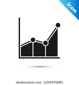 Grey Graph, schedule, chart, diagram, infographic, pie graph icon isolated on white background.  Vector Illustration