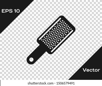 Grey Grater icon isolated on transparent background. Kitchen symbol. Cooking utensil. Cutlery sign.  Vector Illustration