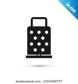 Grey Grater icon isolated on white background. Kitchen symbol. Cooking utensil. Cutlery sign.  Vector