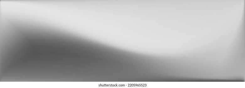 Grauer, moderner Design-Hintergrund. Natürlicher, silberner, trendiger Hintergrund. Schwarz-Weiß-Wavy-Radient-Mesh. Alluminium Monochromatische Wavy Gradient Mesh. Belebte unscharfe Texturillustration.